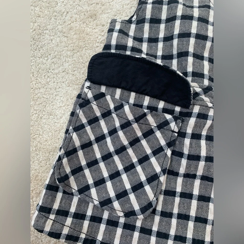 Zara Size 3-4 Years Black and White Checkered Plaid Pinafore Jumper Dress